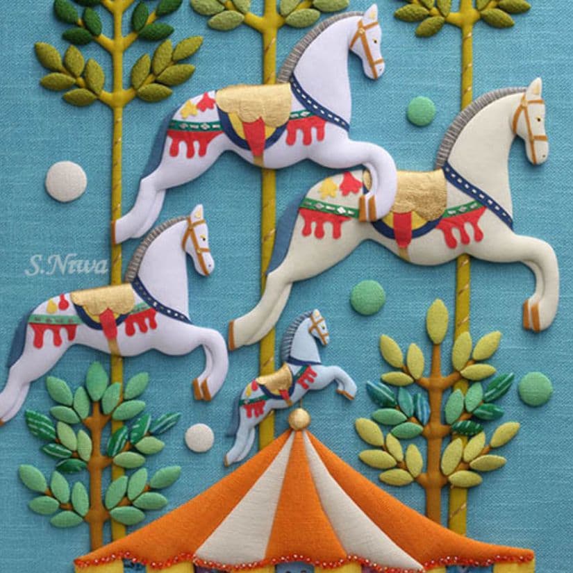 布イラストメリーゴーランド