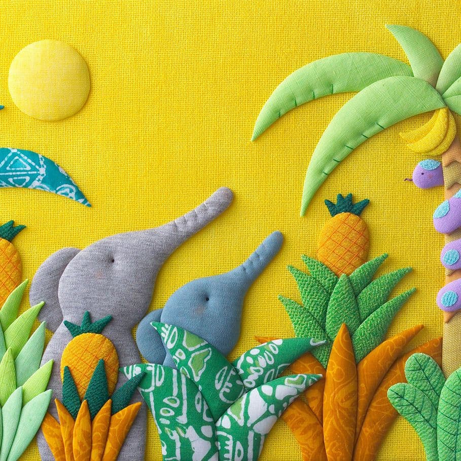 布のイラストカレンダー