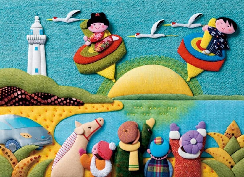 布のイラストカレンダー