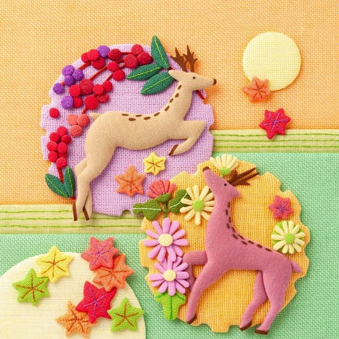 布 イラスト 秋 鹿